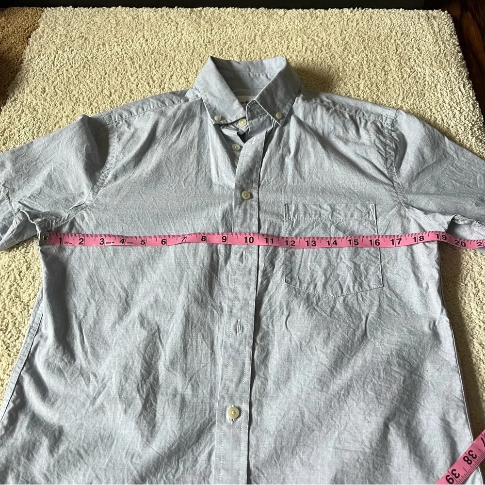 Goodfellow Blue Cotton Short Sleeve Button Up - Picture 4 of 4